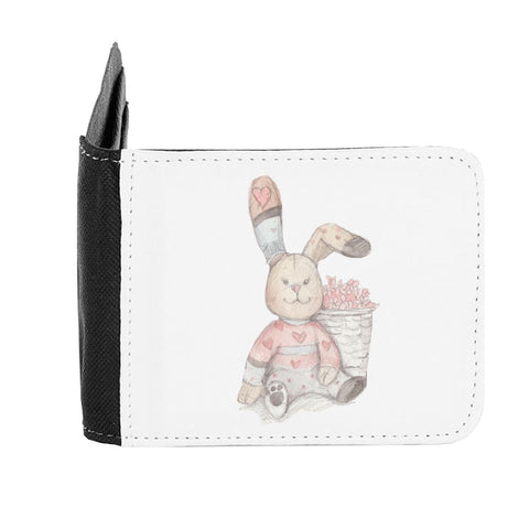 Bunny Six Bunny Bucket Watercolour Vintage Style gent's wallet