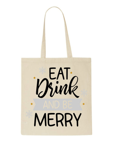 Eat drink and be merry style one tote style shopping bag