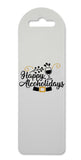 Happy alcoholidays style two Santa printed lightweight bookmark