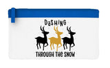 Dashing through the snow reindeers style flat-style pencil case