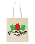 Gangster wrapper style two tote style shopping bag