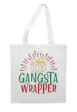 Gangster wrapper style three tote style shopping bag