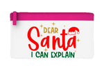 Dear Santa I can explain style one hat flat-style pencil case