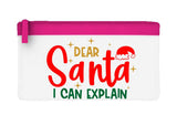 Dear Santa I can explain style one hat flat-style pencil case