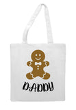 Matching gingerbread men family - Daddy tote style shopping bag