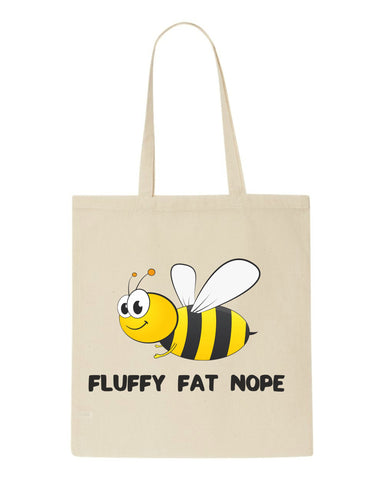 Alternative Animal Names Fluffy Fat Nope Bee tote style shopping bag