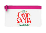 Dear Santa I want it all flat-style pencil case