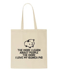 The More I Learn About People The More I Love My Guinea Pig Person Animal Lover Petstote style shopping bag