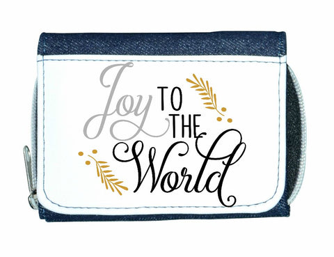 Joy to the world style 1 metallic mistletoe stylish ladies purse