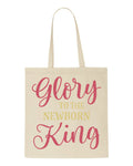 Glory to the new-born king style one tote style shopping bag