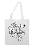 Glory to the new-born king style two tote style shopping bag