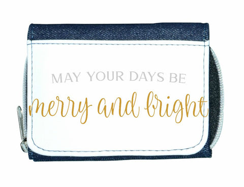 May your days be merry and bright metallic stylish ladies purse