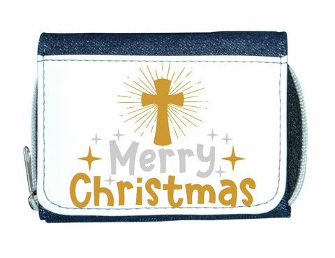 Merry Christmas style 2 metallic cross stylish ladies purse