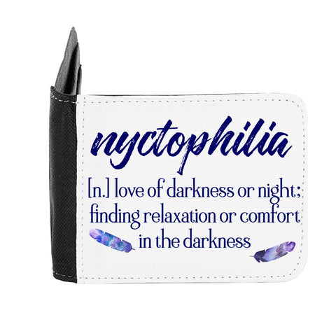 Nyctophilia Definition Love Of The Dark Night Owl Statement gent's wallet