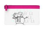 Fa la la snowman flat-style pencil case