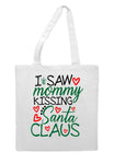 I saw Mommy kissing Santa Claus tote style shopping bag