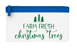 Farm fresh Christmas trees sign flat-style pencil case