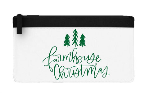 Farmhouse Christmas flat-style pencil case