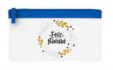 Feliz Navidad wreath style one flat-style pencil case