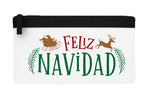 Feliz Navidad style two flat-style pencil case