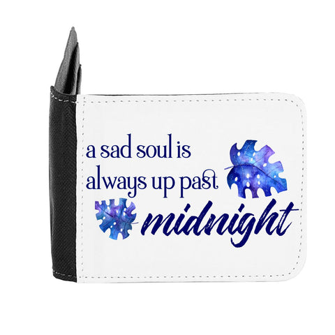 A Sad Soul Is Always Up Past Midnight Night Owl Statement gent's wallet