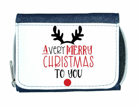 A very merry Christmas reindeer nose stylish ladies purse