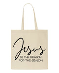 Jesus is the reason for the season style three tote style shopping bag