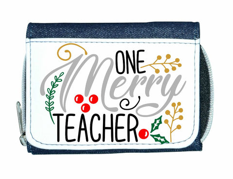 One merry teacher decorative stylish ladies purse