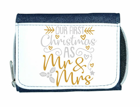 Our first Christmas as Mr and Mrs style 2 metallic decorative stylish ladies purse