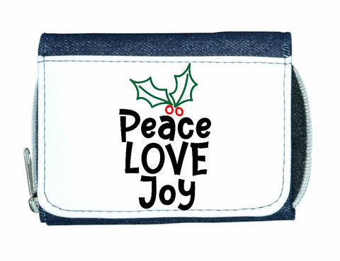 Peace love joy mistletoe stylish ladies purse