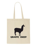 Alternative Animal Names Giraffe Sheep Llama tote style shopping bag