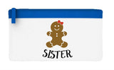 Matching gingerbread men family - Sister flat-style pencil case