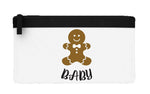 Matching gingerbread men family - Baby (plain) flat-style pencil case