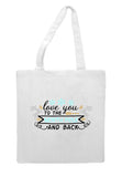 Love you to the North Pole and back tote style shopping bag