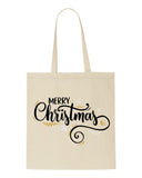 Merry Christmas decorative swirls and laurels tote style shopping bag