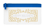 Happy holidays style two decorative flat-style pencil case