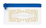 Happy holidays style two decorative flat-style pencil case