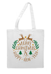 Merry Christmas and a happy new year tote style shopping bag