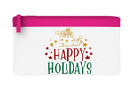 Happy holidays Santa sleigh flat-style pencil case