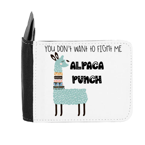 Llama Three – You Don’t Wanna Fight With Me. Alpaca Punch Statement gent's wallet