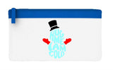 Hug me I am cold snowman flat-style pencil case