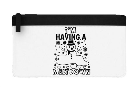 I'm having a meltdown snowman flat-style pencil case