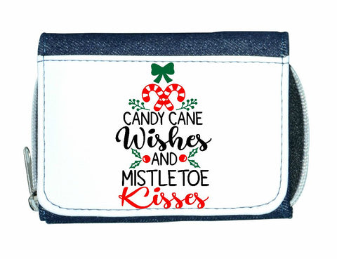 Candy cane wishes and mistletoe kisses stylish ladies purse