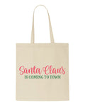 Santa Claus is coming to town tote style shopping bag