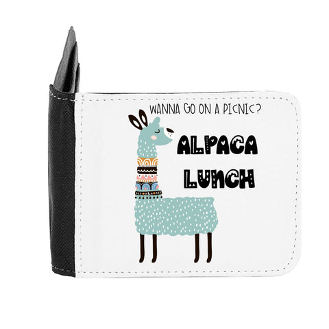 Llama Three – Wanna Go On A Picnic? Alpaca Lunch Statement gent's wallet