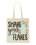 Shake your flakes snowman tote style shopping bag