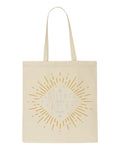 Silent night holy night style 3 metallic tote style shopping bag