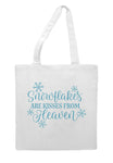 Snowflakes are kisses from heaven style 1 tote style shopping bag