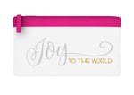 Joy to the world style 2 metallic simple flat-style pencil case