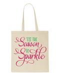 Tis the season to sparkle style 1 coloured tote style shopping bag